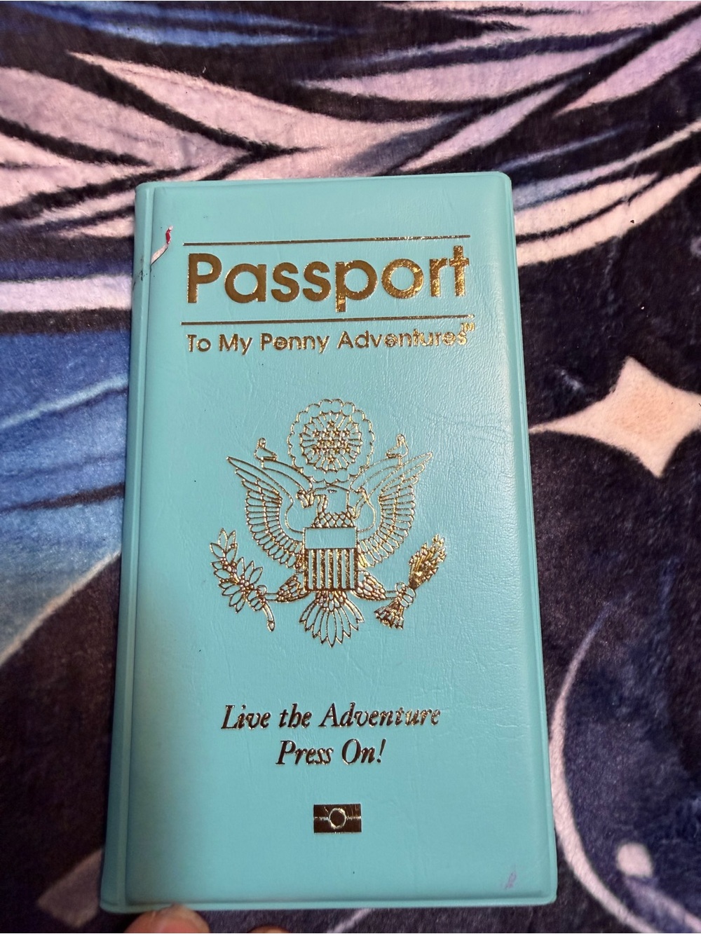 Passport Teal Travel Journal with Gold Foil Accents